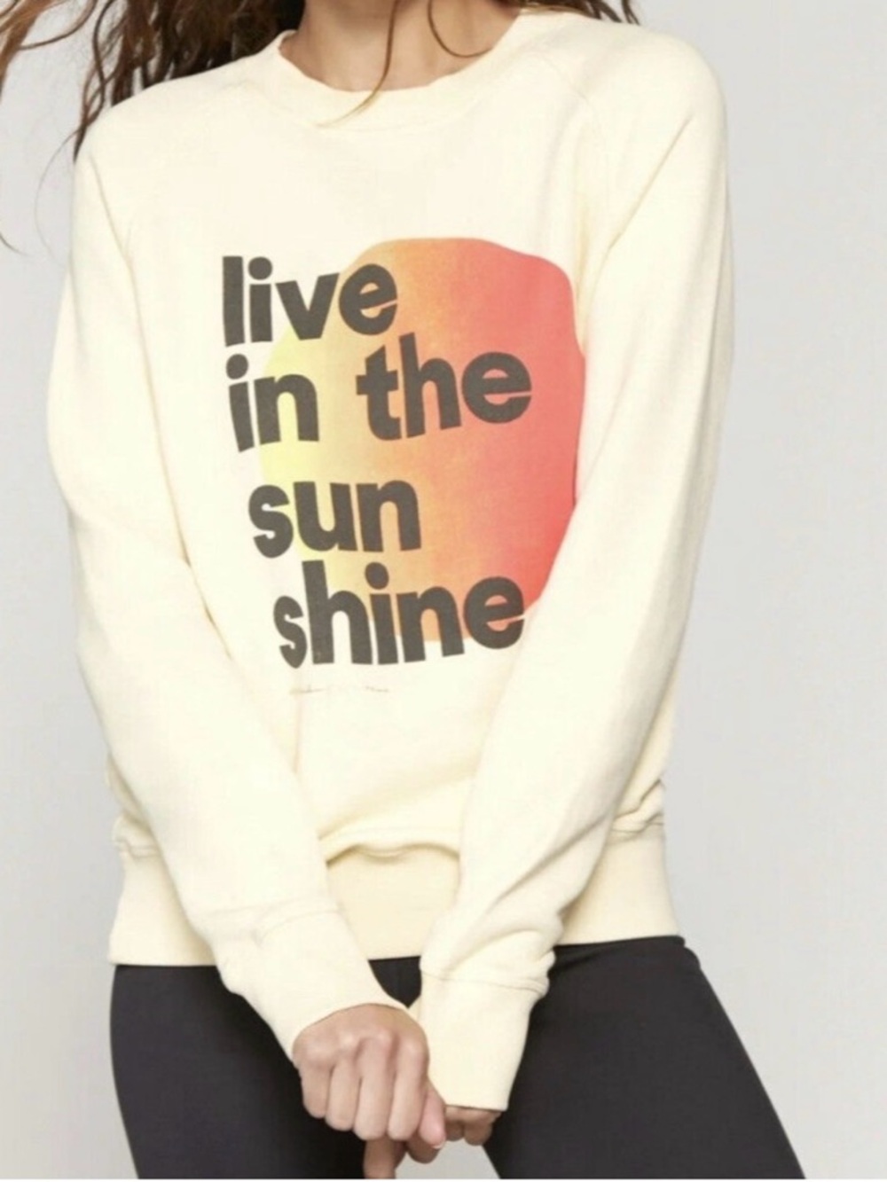Spiritual Gangster Butter Yellow Graphic Sweatshirt - Live in the Sunshine